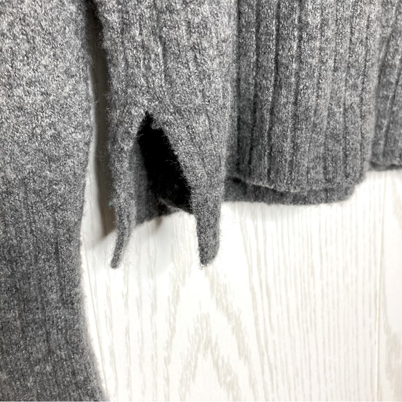 Madewell Gray High Neck Soft and Stretchy Sweater Wool and Alpaca Blend - Picture 3 of 9